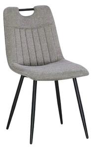 Scaun KIP, grej/negru, stofa clasica/metal, 45x59x89 cm