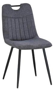 Scaun KIP, gri/negru, stofa clasica/metal, 45x59x89 cm
