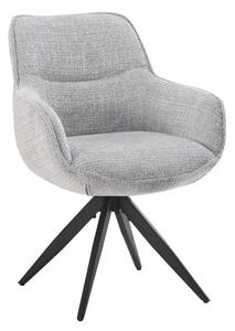 Scaun rotativ TURIN, gri deschis/negru, stofa clasica/metal, 65x62x86