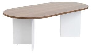 Masuta cafea SABLE, nuc/alb, PAL, 119x60x40 cm