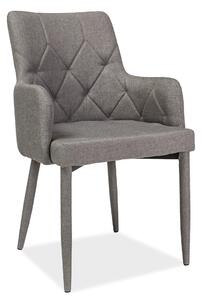 Scaune tapitate vintage Ricardo, gri, 44X50X88