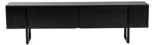 Comoda TV SERENITY, negru, PAL/metal, 180x30x50 cm