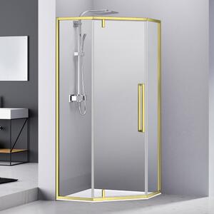 Cabina dus pentagonala cu usa batanta Belform Fortuna 90x90 cm