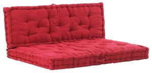 Perne pentru canapea din paleți, 2 buc., roșu burgund, bumbac