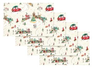 Suporturi pentru farfurii 4 buc. din bumbac 30x46 cm Christmas Town – Catherine Lansfield