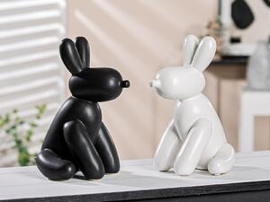 Decoratiune catel Ballon dog, ceramica, negru, 14x25x19 cm