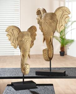 Figurina Elephant, compozit, maro, 19x46x11 cm