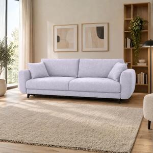 Canapea extensibila 3 persoane KARISA, stofa catifelata mov lila - Mon