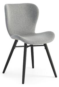 MAZZONI EXPORT ALTEA Gri (țesătură Rio 180) / picioare negre – SCAUN MODERN PENTRU LIVING / SUFRAGERIE / BUCĂTĂRIE / BIROU