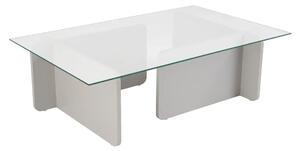 Masuta cafea FLAVIO, gri/transparent, PAL/sticla, 105x65x30 cm