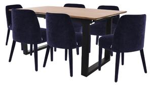 Set: masă extensibilă Grand + 6 scaune de dining Chelsea