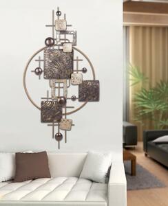 Decoratiune de perete Orbit, metal, multicolor, 160x80x8 cm