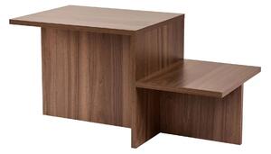 Masuta cafea HARMONY, nuc, PAL, 80x40x40 cm