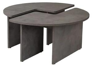 Masuta cafea MOIRA, gri beton, PAL, 90x90x41 cm
