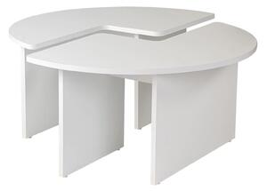 Masuta cafea MOIRA, alb natural, PAL, 90x90x41 cm