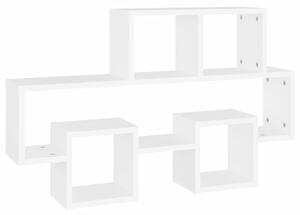 Raft de perete în formă de mașină, alb, 82x15x51cm, PAL
