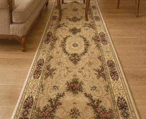 Traversa Hol, Model Clasic 15002 110, Festonata Latime 120 cm, Crem Bej 120 x 500