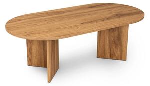 Masuta cafea OVAL, stejar, PAL, 120x40x60 cm
