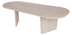 Masuta cafea OVALIS, travertin, PAL, 130x65x40 cm