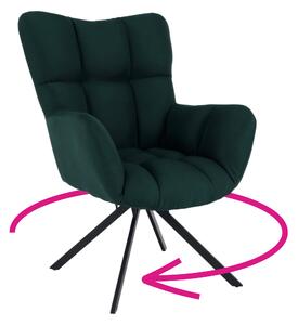 KONDELA Scaun de design, ţesătură verde, KOMODO