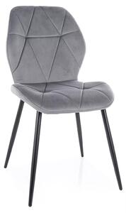 Scaun RICK, gri - Bluvel 14, stofa catifelata/metal, 48x41x86 cm