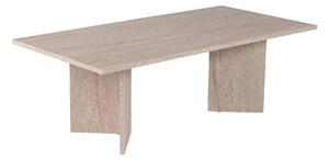 Masuta cafea SABIN, bej cu efect de piatra travertin, PAL, 119x60x40 c