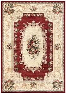 Covor Clasic Sufragerie Dormitor, Model 535 210, Rosu Rosu, Dreptunghi, 100x300