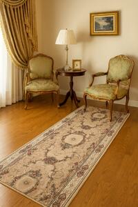 Traversa Hol, Model Clasic 15002 110, Festonata, Latime 100 cm, Crem Bej 100 x 200