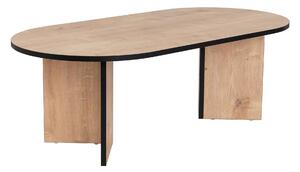 Masuta cafea SABLE, stejar/negru, PAL, 119x60x40 cm