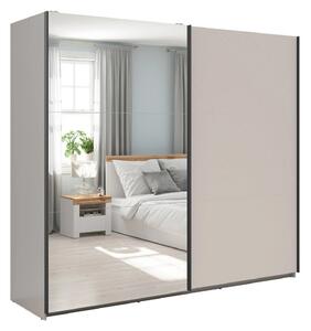Dressing TETRIX, casmir, PAL, cu 2 usi si oglinda, 220x60x196 cm