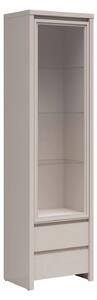 Vitrina KASPIAN, casmir, PAL/sticla, 56x41x201 cm