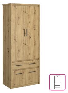 KONDELA Dulap 4D1S/40, stejar Artisan, AIRON