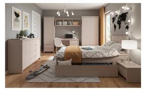 Set dormitor KASPIAN 2, casmir, pat 160x200, 2 dulapuri, birou, comoda