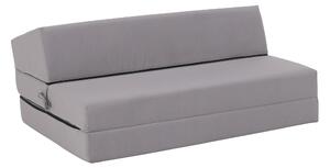 KONDELA Saltea/scaun pliabil, 2 in 1, gri deschis, VEDIS