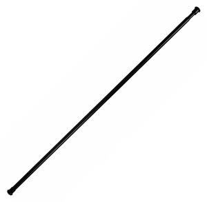 Galerie Pufo Simple pentru perdea 114–210 cm, neagra, bara telescopica reglabila pentru perdele si draperii, accesoriu modern pentru ferestre