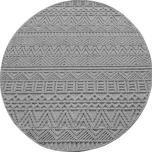 Covor Helix Argintiu V2, Rotund, D120 cm