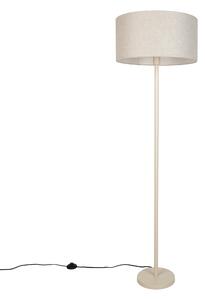 Japandi vloerlamp beige met kap lichtbruin 50cm - Simplo