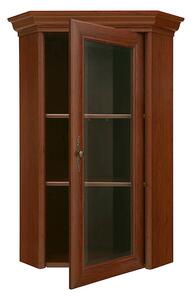 Vitrina KENT ENAD1WN, castan, PAL/sticla securizata, 59x59x115 cm