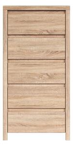 Comoda KASPIAN KOM5S, stejar sonoma, PAL, 56x41x113 cm