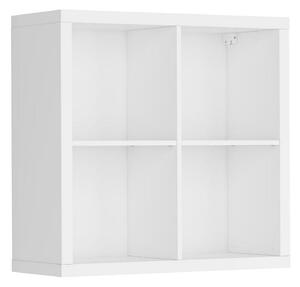 Biblioteca NEPO PLUS SFW-8-8, alb, PAL, 77x35x75 cm