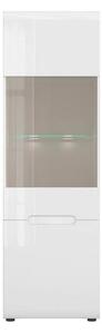 Vitrina AZTECA TRIO REG1W1D-19-6, alb, PAL/sticla securizata, 60x41x19