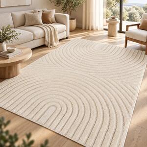 Covor tip Traversa VivaDeco Art V2, 60 x 110 cm, Crem, 100% Polipropilena, Fir 8 mm, 1900 g/mp, OEKO-TEX Standard 100