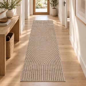 Covor tip Traversa VivaDeco Art V2, 80 x 250 cm, Bej, 100% Polipropilena, Fir 8 mm, 1900 g/mp, OEKO-TEX Standard 100