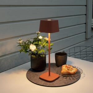 Konstsmide Lampă de masă LED Capri exterior, negru, reglabil, Portocaliu, Camera de zi / sufragerie, Metal, Modern