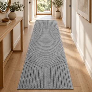 Covor tip Traversa VivaDeco Art V2, 80 x 150 cm, Silver, 100% Polipropilena, Fir 8 mm, 1900 g/mp, OEKO-TEX Standard 100