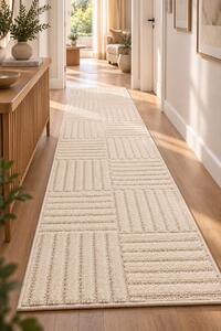 Covor tip Traversa VivaDeco Art V3, 80 x 150 cm, Crem, 100% Polipropilena, Fir 8 mm, 1900 g/mp, OEKO-TEX Standard 100