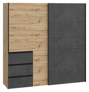 KONDELA Dulap, stejar artisan/gri închis beton, VIOLO