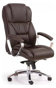 Scaun directorial FOSTER, maro inchis, piele ecologica/metal/PVC, 68x5
