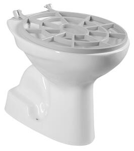Aqualine Aqualine, Chiuvetă de sine stătătoare din ceramică cu grilă 36x54 cm, gunoi de jos, alb, VKS01