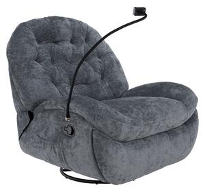 KONDELA Scaun pivotant de lux, cu balansare, gri, DELMOR
